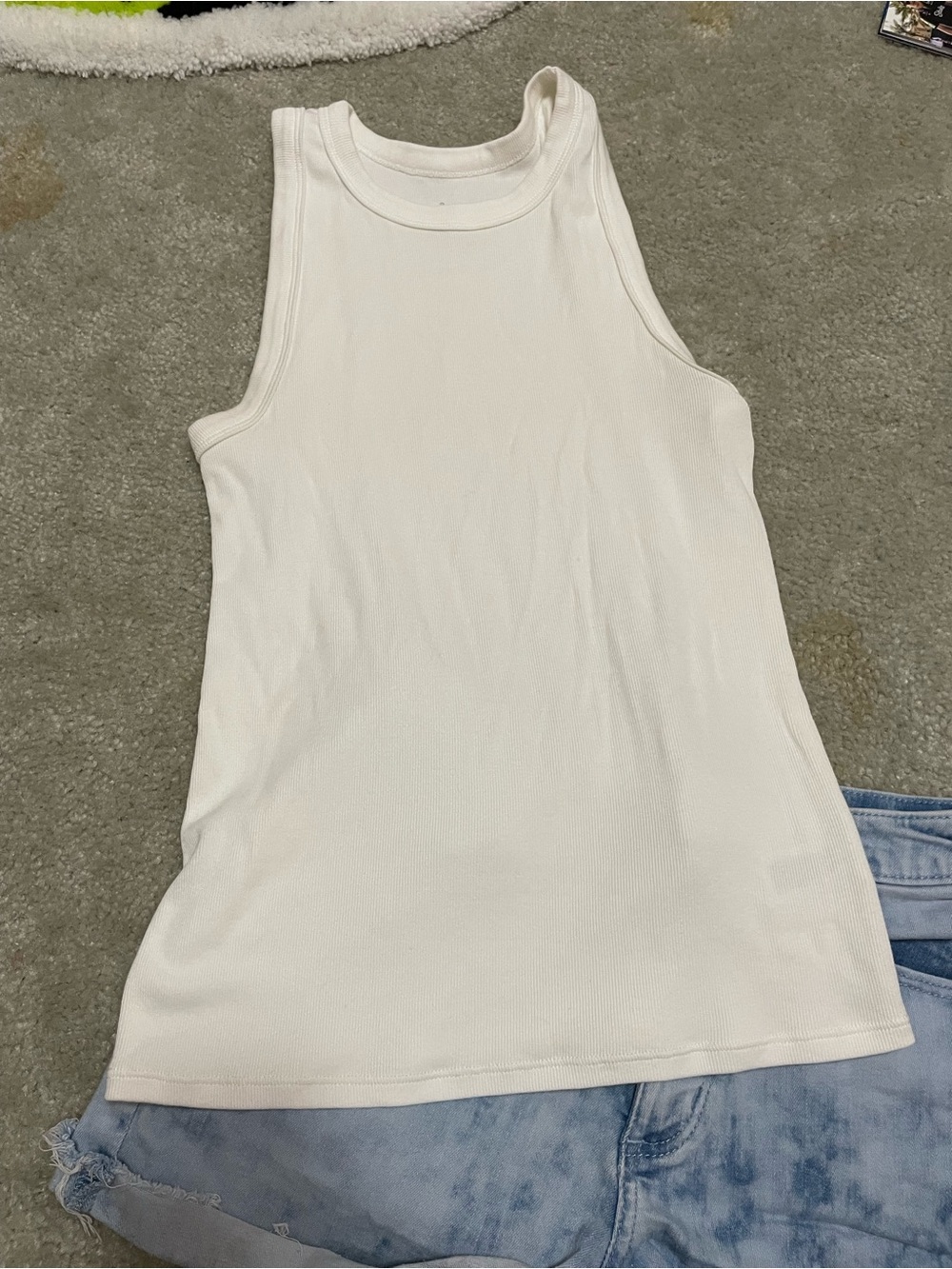 Target A New Day White Women's Ribbed Tank Top - Classic Sleeveless Tee